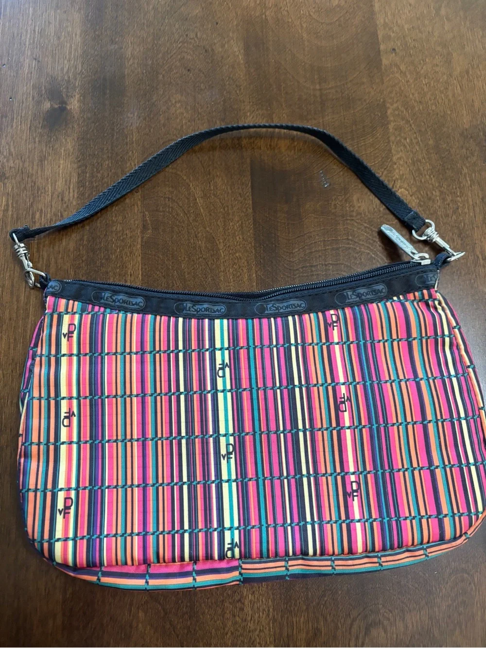 LeSportsac Pink Multi Stripe Wristlet